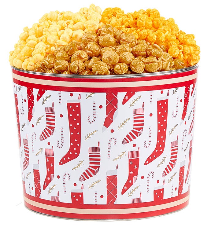 Comfort and Joy 2 Gallon 3 Flavor Popcorn Tin